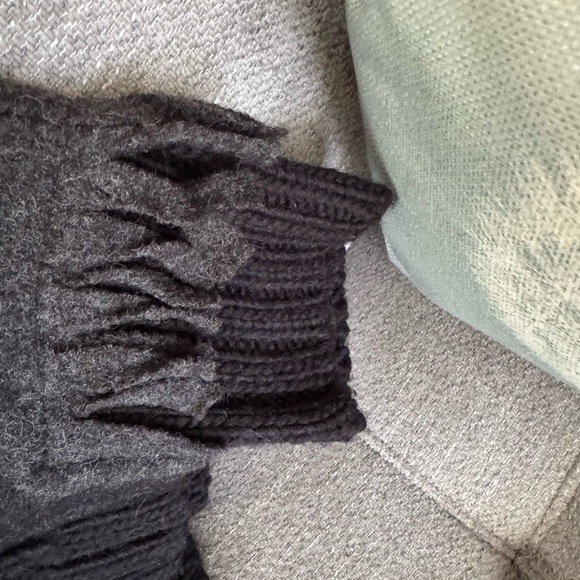 Anthropologie Sleeping on snow Poncho cabled cotillion wool alpaca pullover NWOT - Picture 12 of 14